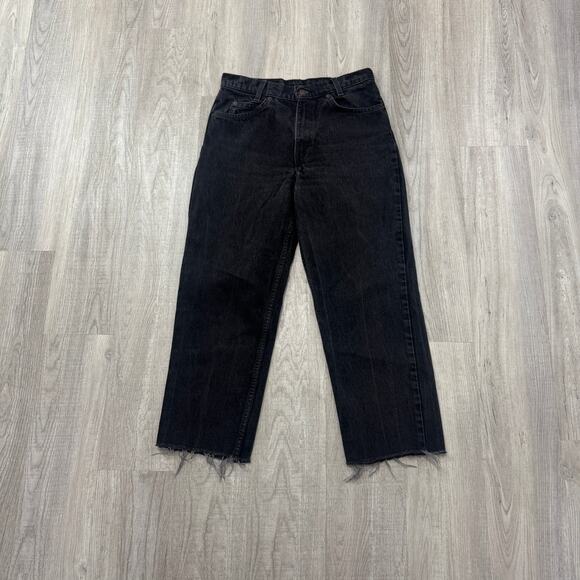 Vintage Levis 550 Student Jeans Men's 30x30 (Fits 30x26) Black Cropped 1997 90s - Picture 1 of 10